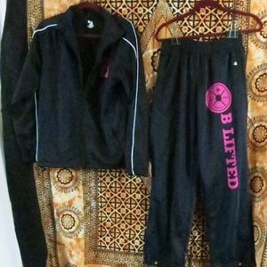 Badger Sport Workout Plant Suit Black Large